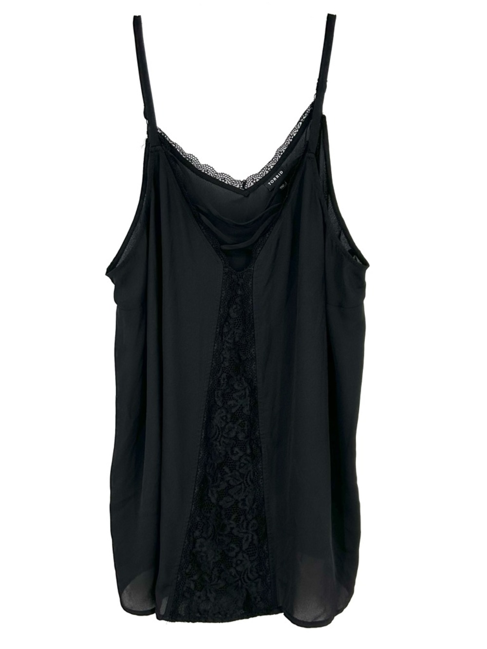 Torrid Black Cami Tank Top Lace